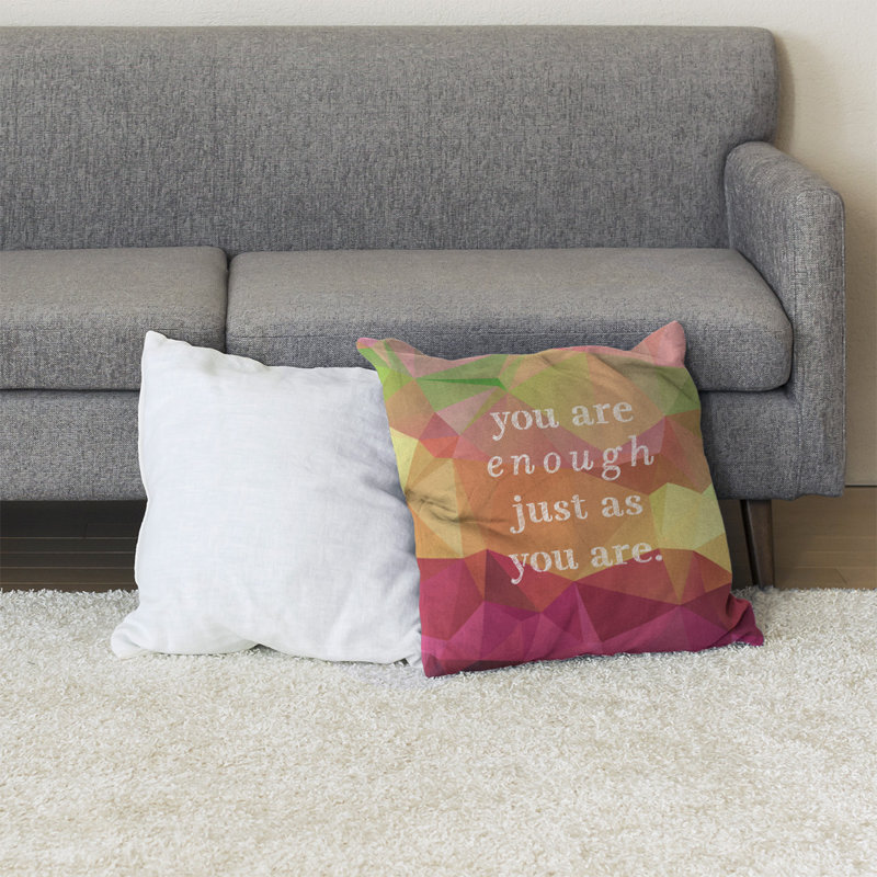Coussin de sol en pierre précieuse you are so, H 28 po x l 28 po, Pyrite arc-en-ciel