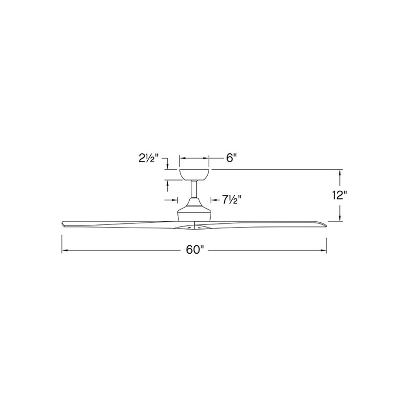 Chisel Indoor/Outdoor Smart Wooden Ceiling Fan with Remote, Noir mat, Noyer, 60" Wide
