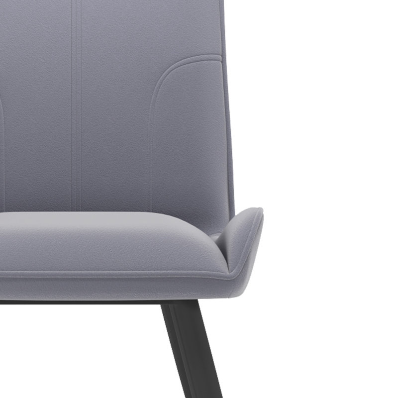 46.5cm H Velvet Upholstered Side Chair, Grey