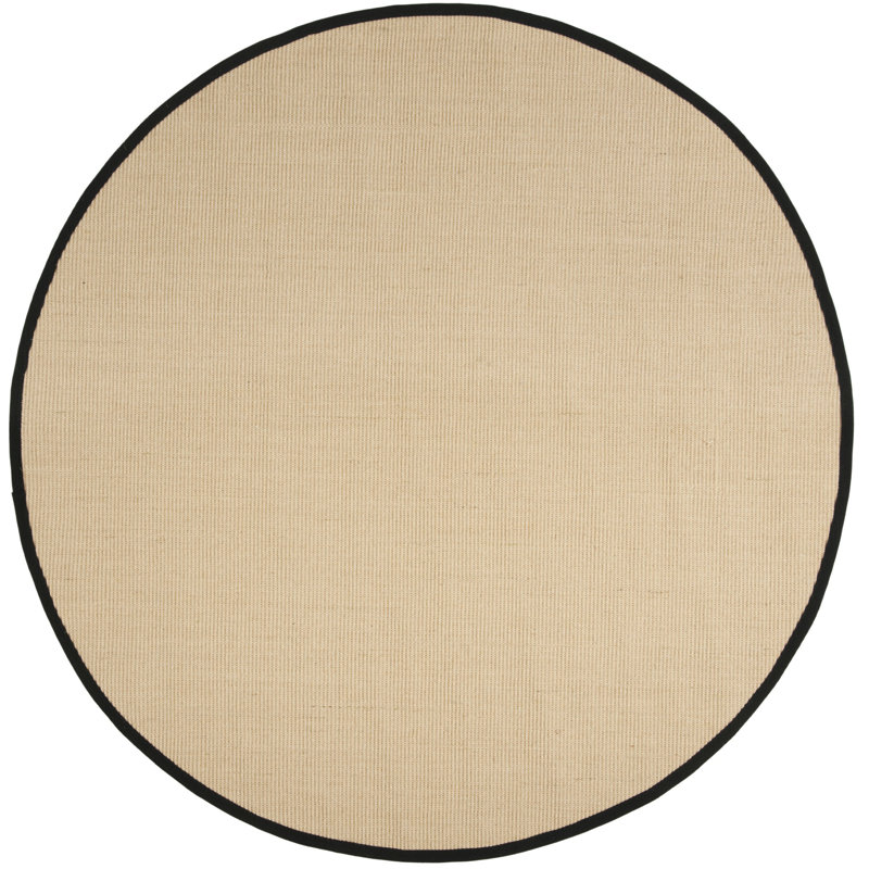 Tapis beige/noir Cayman, Rond 6 pi
