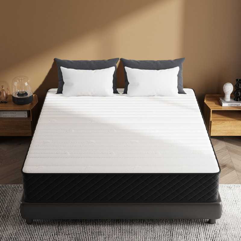 Alwyn Home Mattress Stijn Hybrid Mattress Firm Mattress Memory Foam Mattress in a Box Extra Support, Queen, 12"
