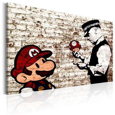 " Banksy Mario And Police Officer "