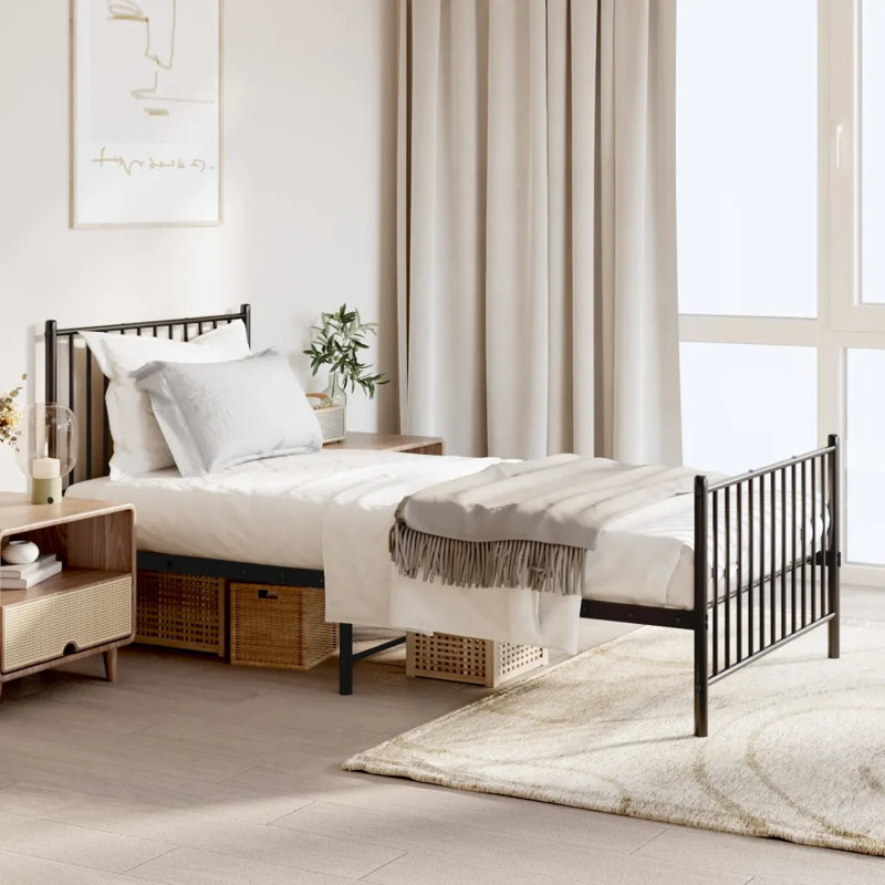 Lemual Metal Bed, Single (3')