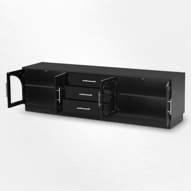 Meuble télé pour téléviseur de 78 po ou moins, Black