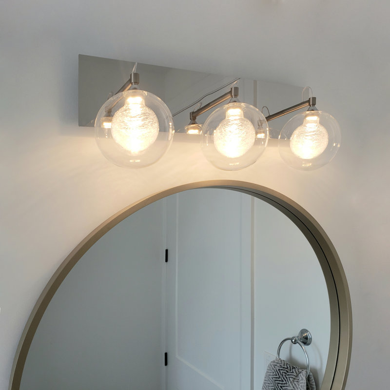 Lampe de meuble-lavabo chromée à del 3 lumières à luminosité Riverdale