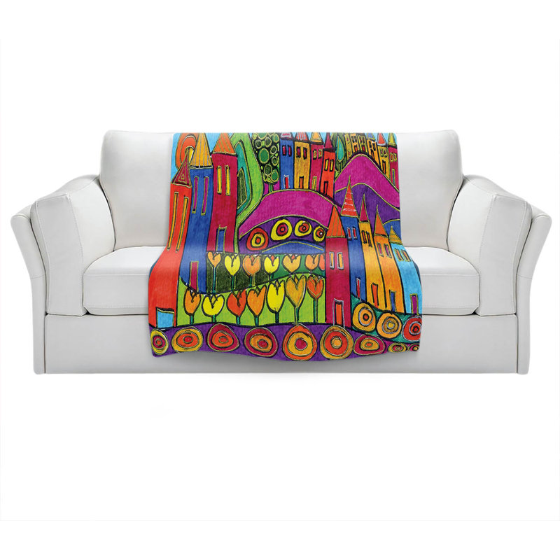 Hand Woven Throw Blanket, 51" x 60"