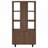 3-Shelf Open Bookcase with Doors