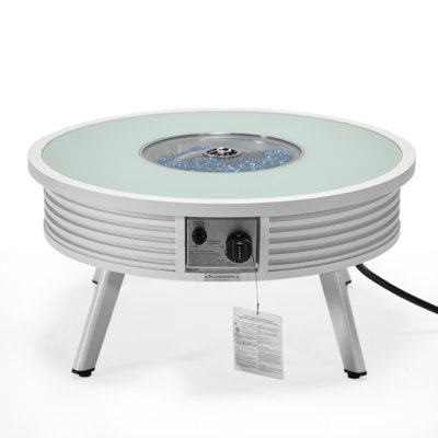Kliyah Round Propane Smokeless Fire Pit Table