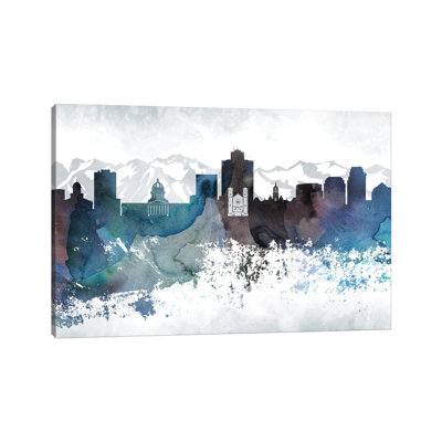 Oklahoma Bluish Skylines par Walldecoraddict - Toile tendue, estampe numérique sur toile tendue