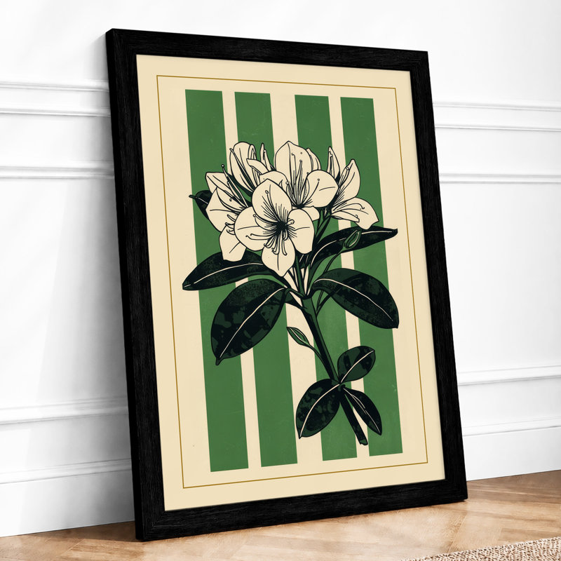 Flowering Study Botanical - Print, Black, A4 - 29.7 x 21.0 cm