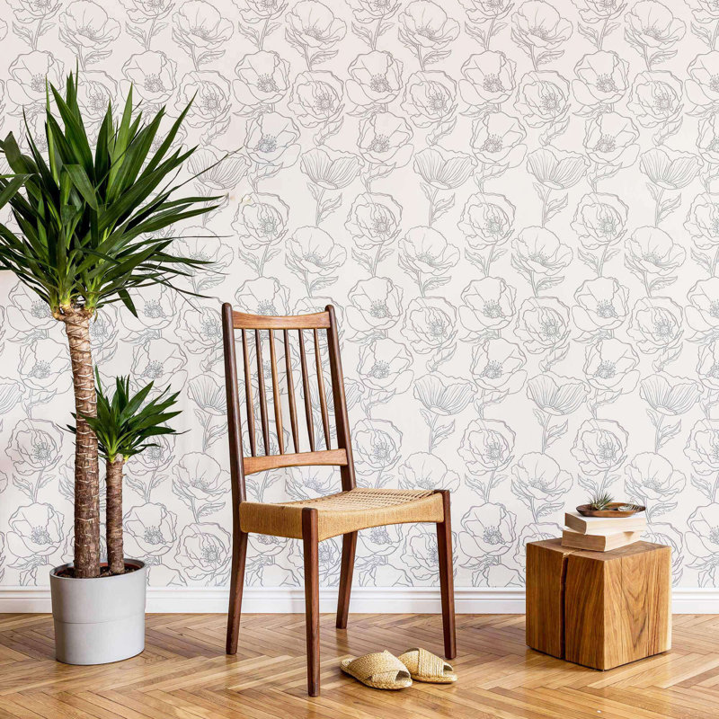 Peel & Stick Floral Tile, 126" L x 24" W