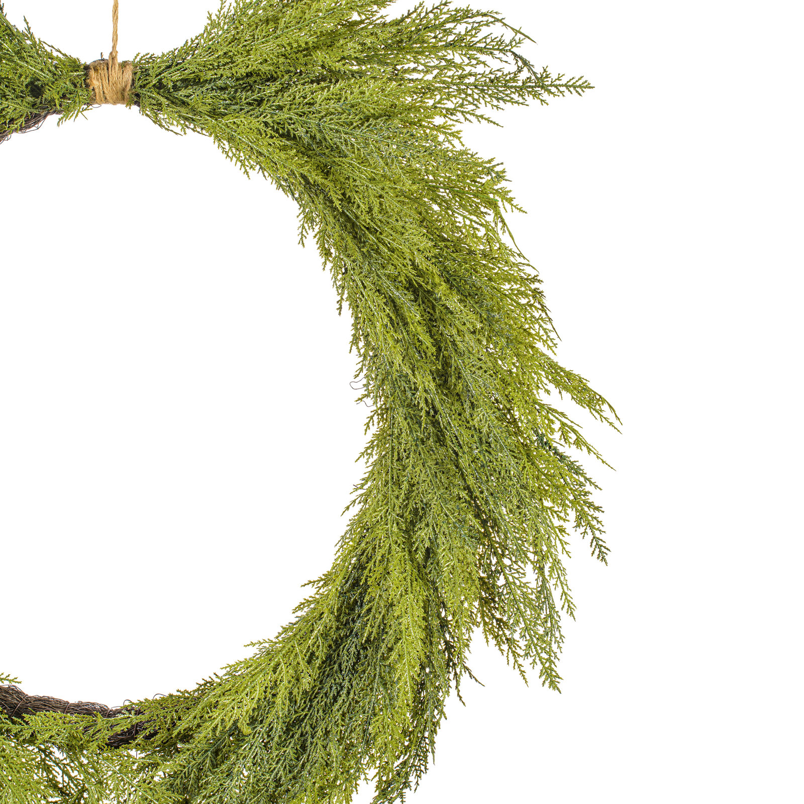 Faux Cedar Polyethylene Plastic Wreath, 36"