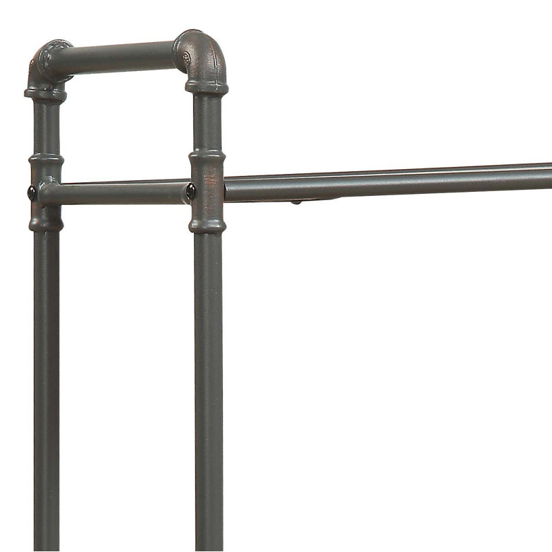 Bibliothèque en chêne antique et gris sablé, (3 Shelves) 36" H x 14" W x 26" D