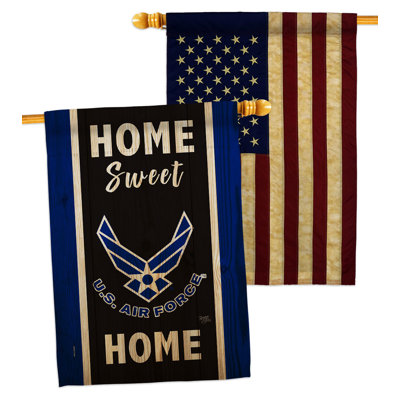 Drapeau de maison 40 po x 28 po en polyester Home Air Force