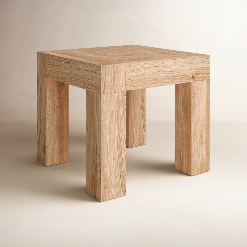 Table de bout en bois récupéré Adams, Naturel