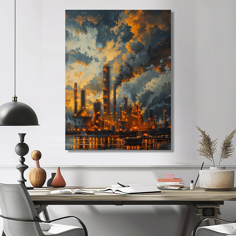 Salon d'art mural Kulsum - Factories, Toile tendue, H 20 po x l 12 po