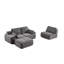 Canapé moderne en mousse à mémoire de forme compressée, grands canapés modulaires pour le salon, canapé modulaire Cloud pour animaux de compagnie, tissu en velours côtelé, causeuse très profonde, sans assemblage avec coussins-528592892