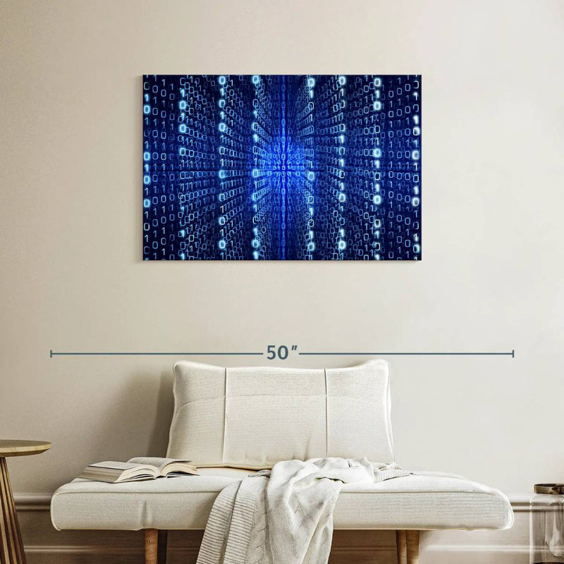 Keiri Blue Computer Matrix, 24" H x 36" W