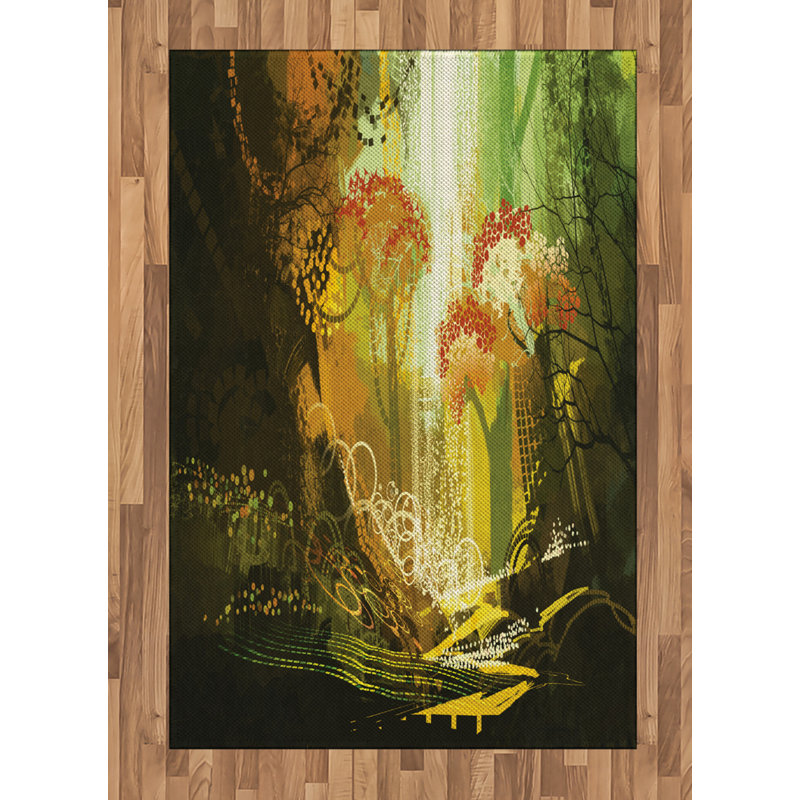 Fantasy High Density Long Fiber Poly Threads Decorative Area Rug Carpet, Rectangle 4' x 5'8"