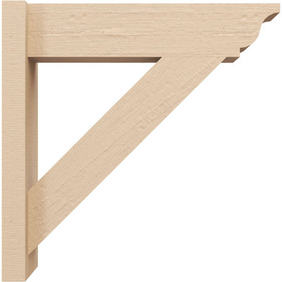Timberthane Rough Cedar Faux Wood Traditional Traditional Outlooker, 6"W x 16"D x 16"H, Primed Tan
