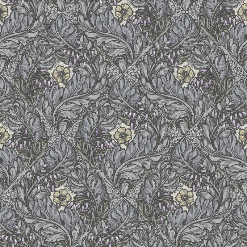 Llewelyn-Bowen - Off The Wall Floral Non-Woven Wallpaper Roll, Dark Blue