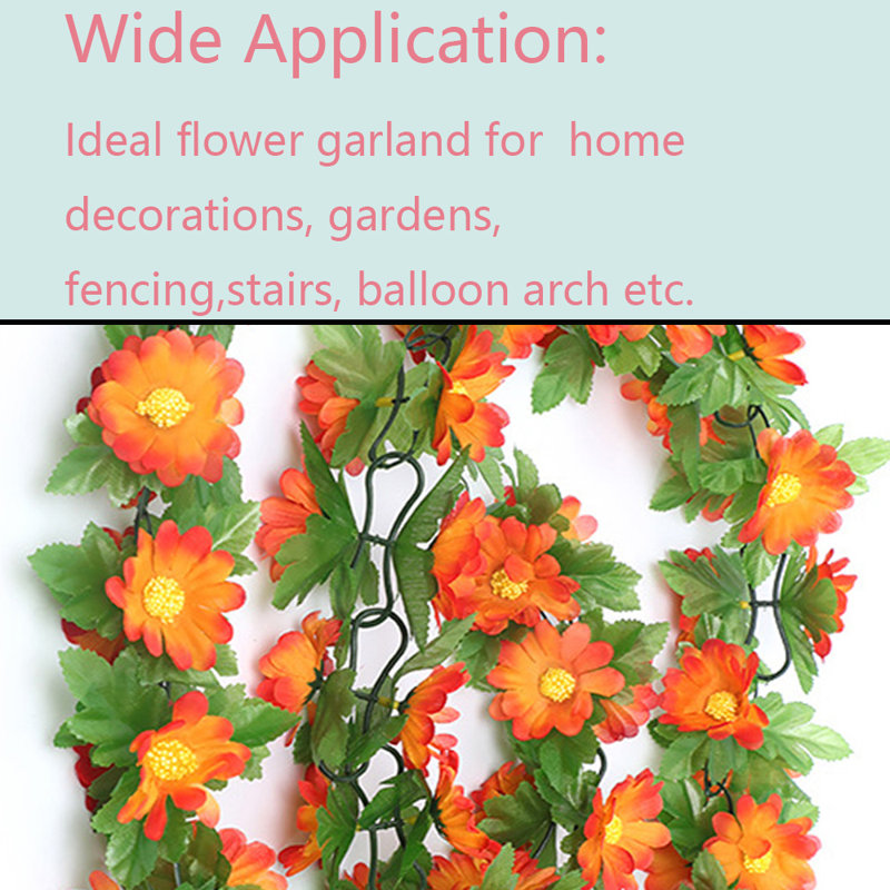 82.6'' in. Faux Garland, Orange