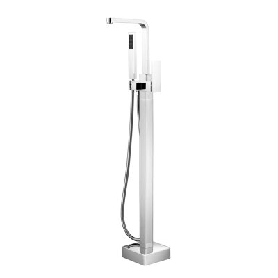 Robinet de baignoire autoportant avec douche à main, matériau métallique, profondeur de 42,18 po, largeur de 6,08 po, hauteur, 9,37 lb - option de salle de bain moderne incluse, métal, P, P, H, H, élément élégant