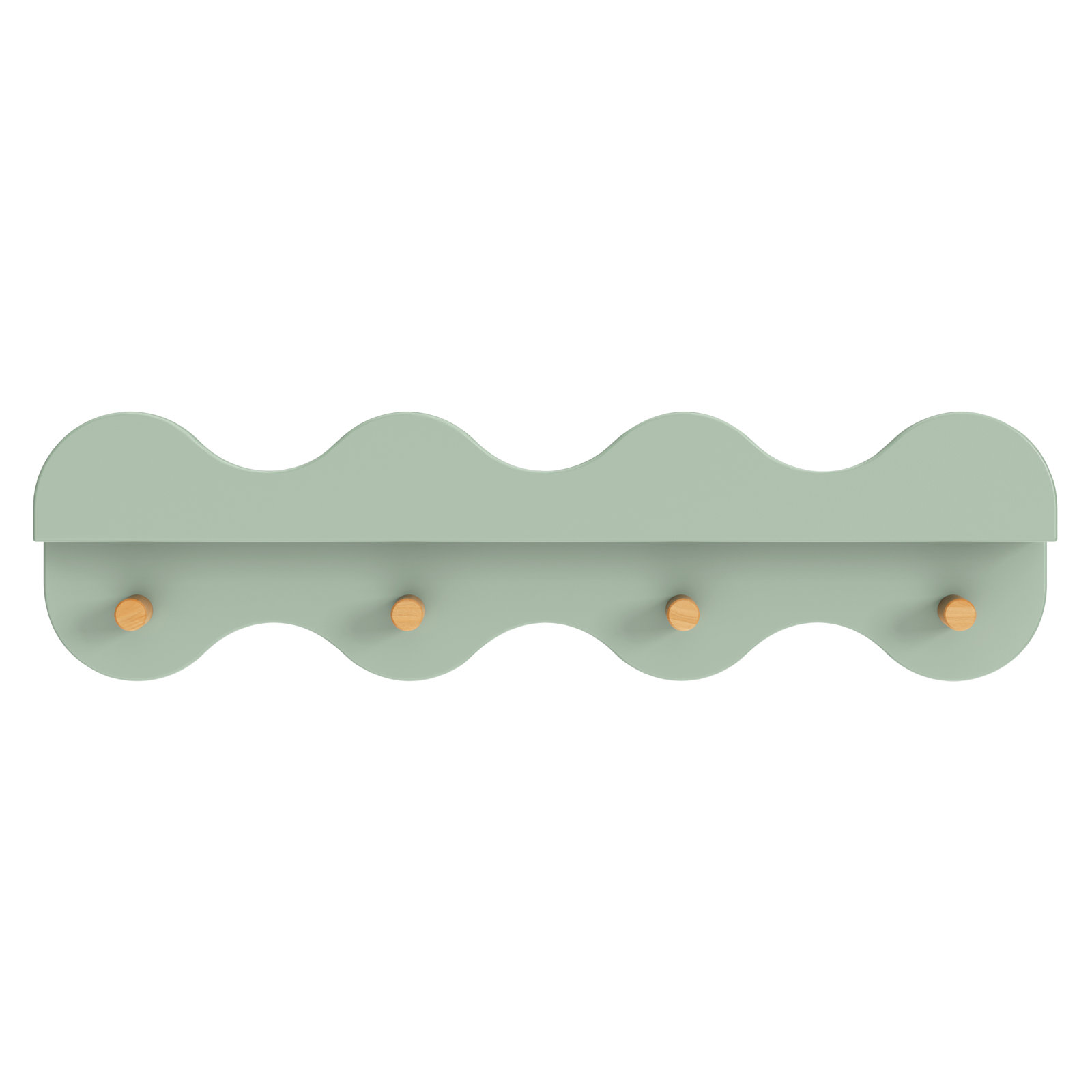 LIDO WAVE 22" Floating Shelf, Light Sage/Honey