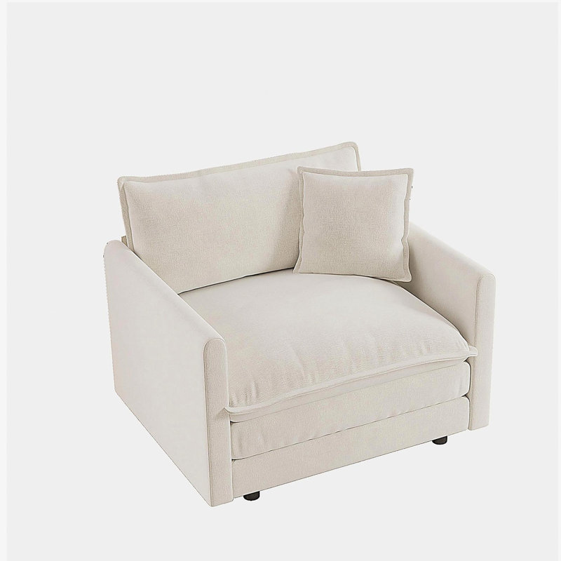 Fauteuil de lecture rembourré Comfy, Blanc