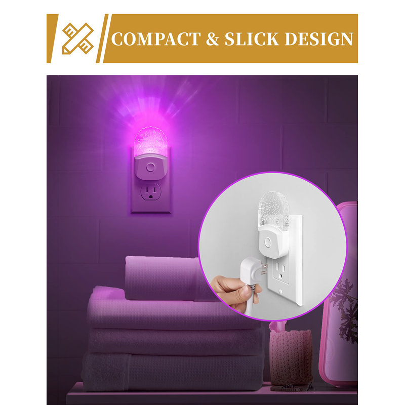 Night Lights Plug Into Wall [2 Pack], Colour Changing Night Light For Kids, 8-Colour RGB LED Nightlight With Dusk To Dawn Sensor