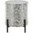 Cole And Grey Mother Of Pearl Shell Handmade Inlay Abstract Accent Table With Black Legs