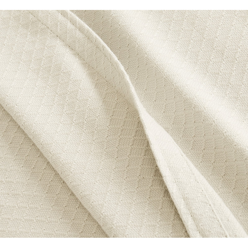 Ivory Queen Woven Cotton Machine Washable Blanket