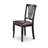 5 Piece Modern Dining Table Set Includes a Round Wooden Table with Pedestal and 4 Faux Leather Dining Room Chairs, Black & Cherry-969263326