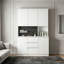 Armoire de cuisine 74 po avec 6 portes, 3 tablettes et 2 tiroirs-1763044169
