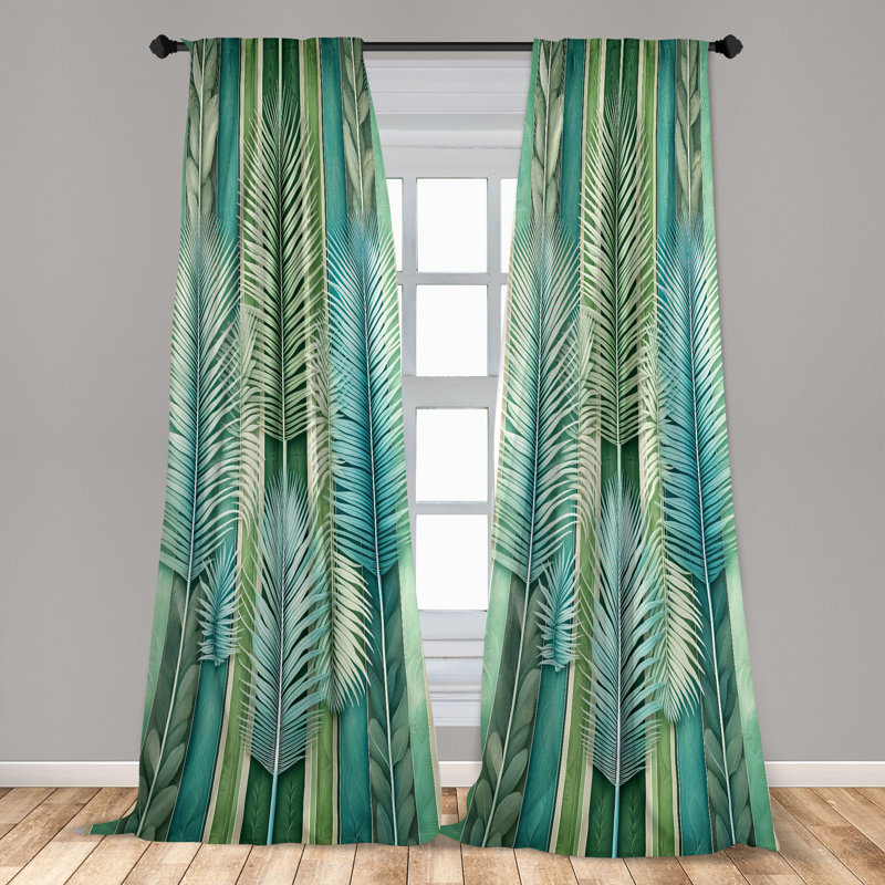 Layanah Semi Sheer Curtain Pair, 28" W x 63" L