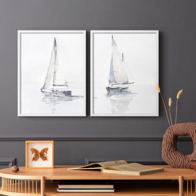 Misty Harbor I-Premium Framed Print -Ready to Hang - No Nails Required - No Nails Required -  Wexford Home, GDF102B-S13967-S2