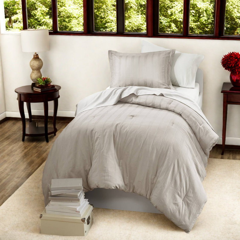 Piece Twin Xl Polyester Bedding Sets, Modern Neutral Dorm Home