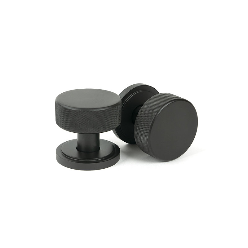 Brompton Interior Mortise Knobset, Aged Bronze