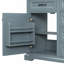 Meuble-lavabo 36 po avec lavabo en céramique, 2 tiroirs basculants, charnières de porte à fermeture en douceur, bleu gris-129184252