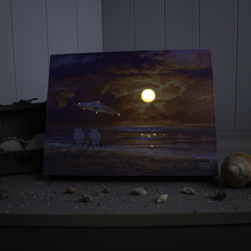 Ocean Glow 8x6 Lighted Tabletop Canvas
