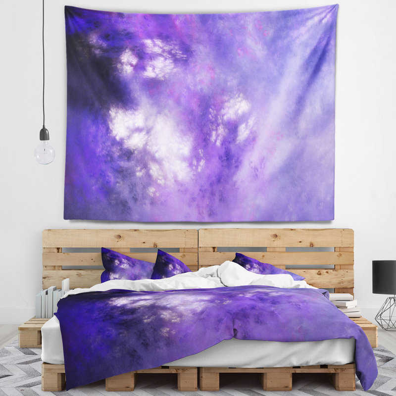Tapisserie de ciel abstrait avec étoiles, H 32 po x l 39 po