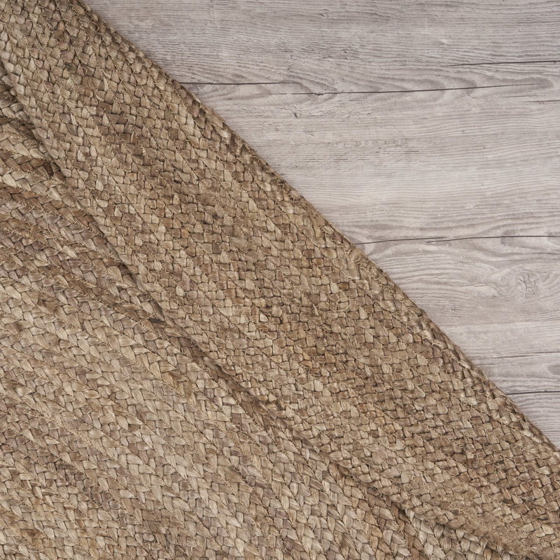 Arlean Hand Braided Striped Indoor Rug, Round 6'