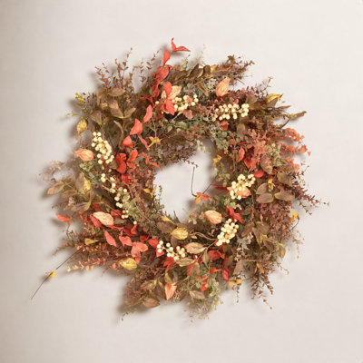 Couronne d'automne 24 po Faux Eucalyptus, baie