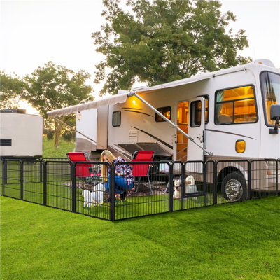 Metal Exercise Pen with Pet Door