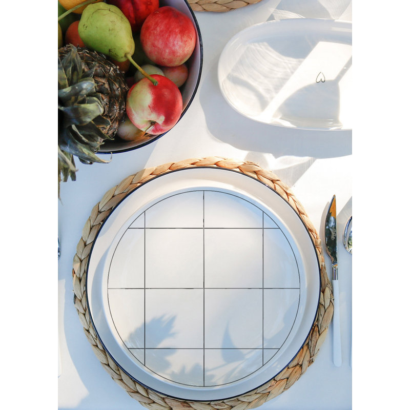 Ensemble de service à gâteaux élégant (6 pièces), céramique blanche, 10,2 po x 10,2 po | 100% céramique durable | Parfait pour les fêtes et les célébrations, design élégant pour gâteaux, tartes et desserts, facile à nettoyer et à servir