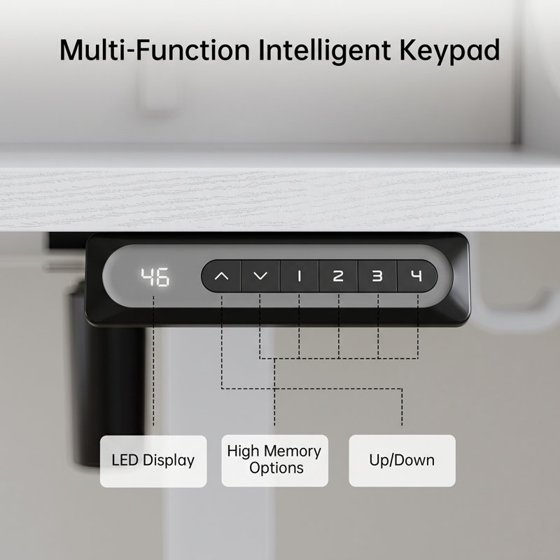 Electric Standing Desk with Drawers, Ergonomic Office Desk,  Featuring 2 Storage Drawers and 4-Preset Height Memory Buttons,Computer Desk Space Saving Corner Desk for Home Office.