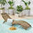 Wood Foldable Chaise Lounge - Grey-466432905