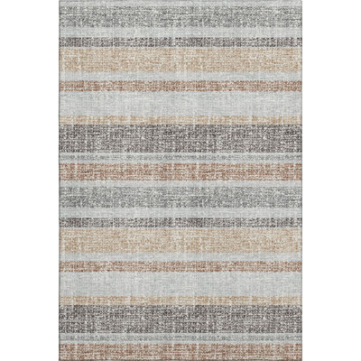 Premium Machine Washable Mayfield AMF2122 Striped Rug
