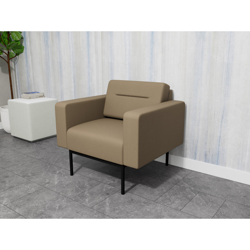 Chaise d'invité de réception Darsey, Patriot Plus taupe, With Power, Black