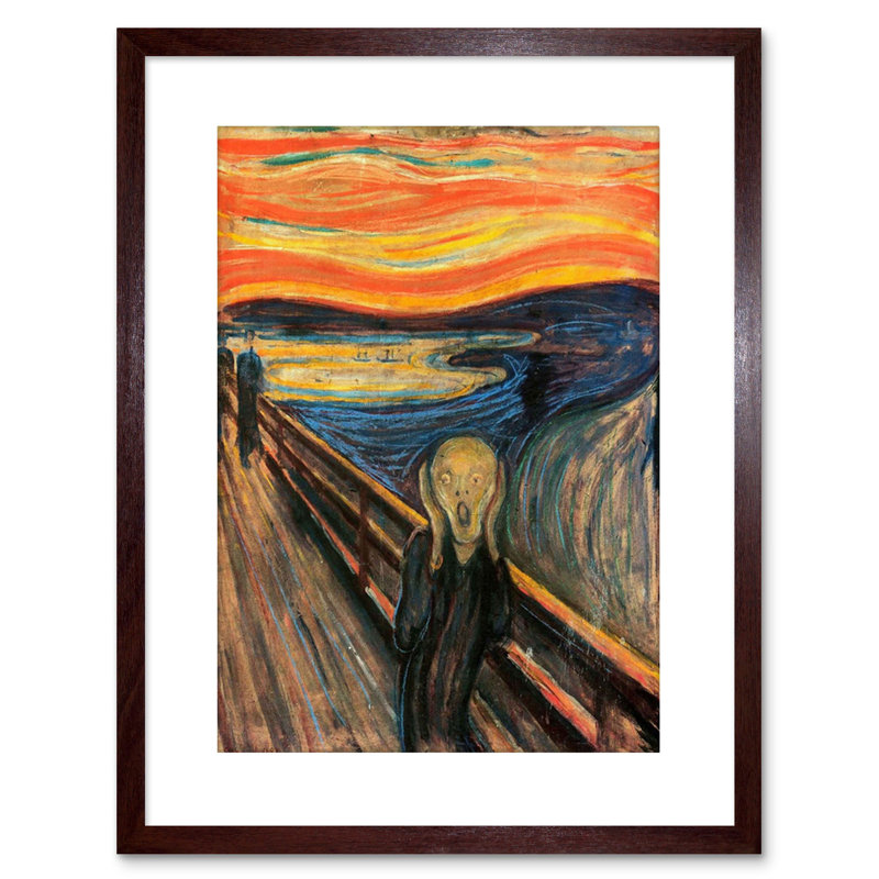 Munch Scream Old Master Reproduction by Edvard Munch - Single Picture Frame Print